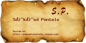 Sükösd Pentele névjegykártya